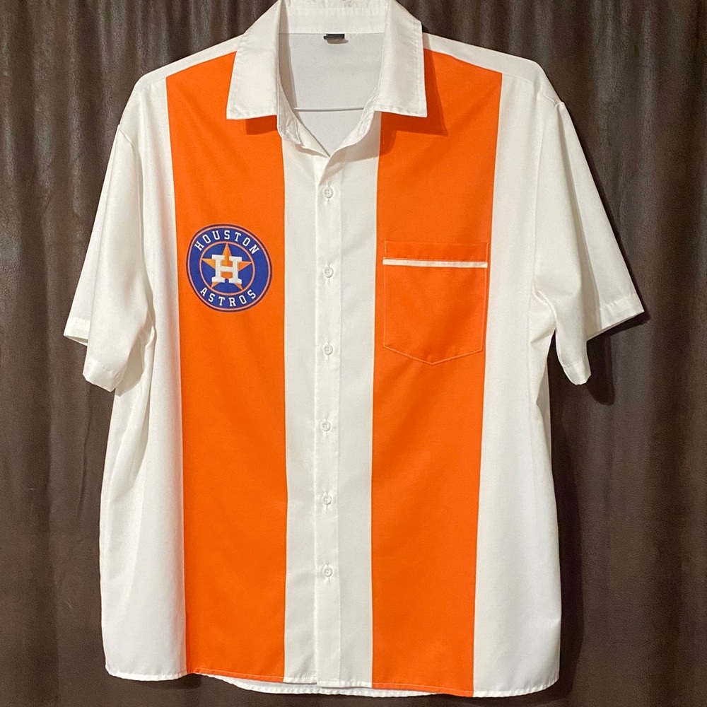 Houston Astros Men's Button Down Shirt. Size L